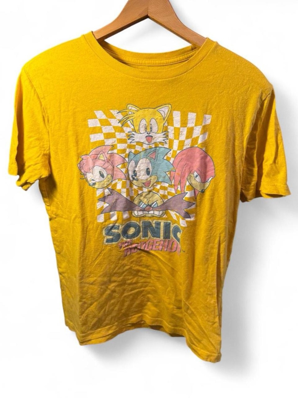 Old Navy Yellow Sonic the Hedgehog Character Graphic Tee